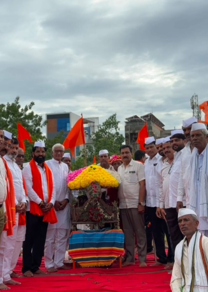 संत शिरोमणी नामदेव महाराज पालखीचे पंढरपूरकडे प्रस्थान; हिंगोलीत भक्तिमय रिंगण सोहळा उत्साहात