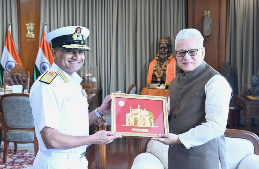 नौदल प्रमुख ॲडमिरल कृष्णा स्वामीनाथन यांनी राज्यपाल जिष्णु देव वर्मा यांची सदिच्छा भेट घेतली