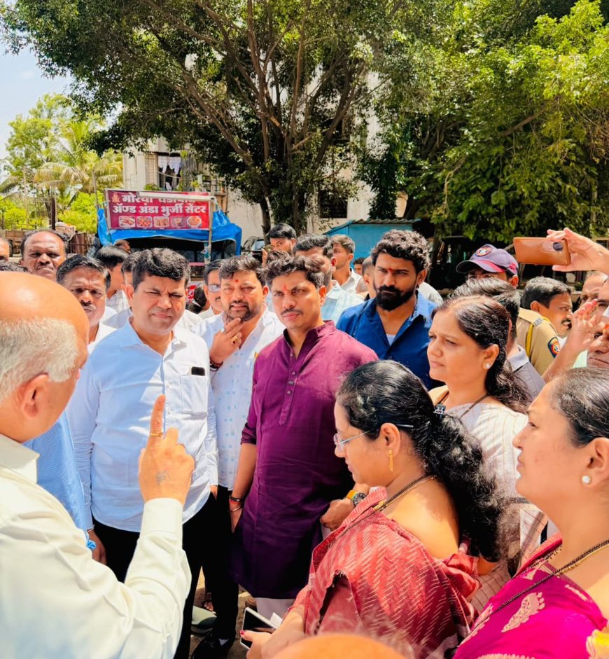 चिखली घरकुल परिसरातील पाणी साचण्याच्या समस्येवर कायमस्वरूपी तोडग्यासाठी महापौर रवी लांडगे यांची पाहणी; अधिकाऱ्यांना तातडीच्या उपाययोजनांचे निर्देश