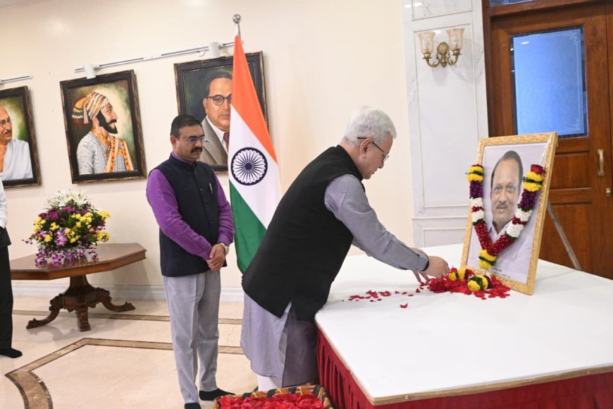दिवंगत उपमुख्यमंत्री अजित पवार यांना राज्यपाल जिष्णु देव वर्मा यांचे अभिवादन