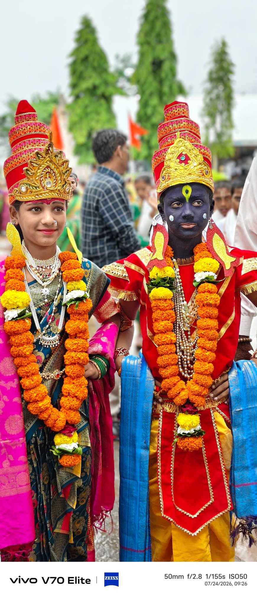 आषाढी एकादशीनिमित्त नूतन माध्यमिक विद्यालय, भाटगाव येथे विद्यार्थ्यांनी साकारला भक्तिमय वारी सोहळा