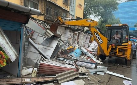वाकोला परिसरातील पदपथांवरील ३७ अनधिकृत दुकानांवर निष्कासनाची कारवाई; ‘पादचारी प्रथम’ अभियानांतर्गत महापालिकेचा दणका
