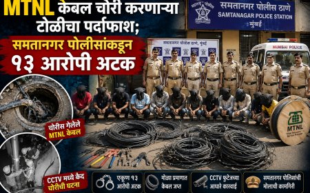 MTNL केबल चोरी करणाऱ्या टोळीचा पर्दाफाश; समतानगर पोलिसांकडून १३ आरोपी अटक
