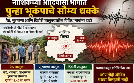 नाशिकच्या आदिवासी भागात पुन्हा भूकंपाचे सौम्य धक्के; पेठ, सुरगाणा आणि दिंडोरी तालुक्यांत हादरे