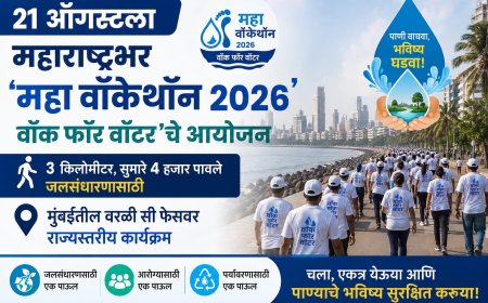 ४ हजार पावले माती-पाण्यासाठी! २१ ऑगस्टला महाराष्ट्रभर ‘महा वॉकेथॉन २०२६’