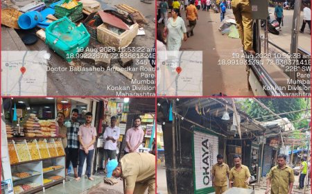 पादचारी प्रथम’ अभियानाला वेग; लालबाग परिसरातील ६ अनधिकृत दुकाने आणि ४३ फेरीवाल्यांवर महापालिकेची कारवाई