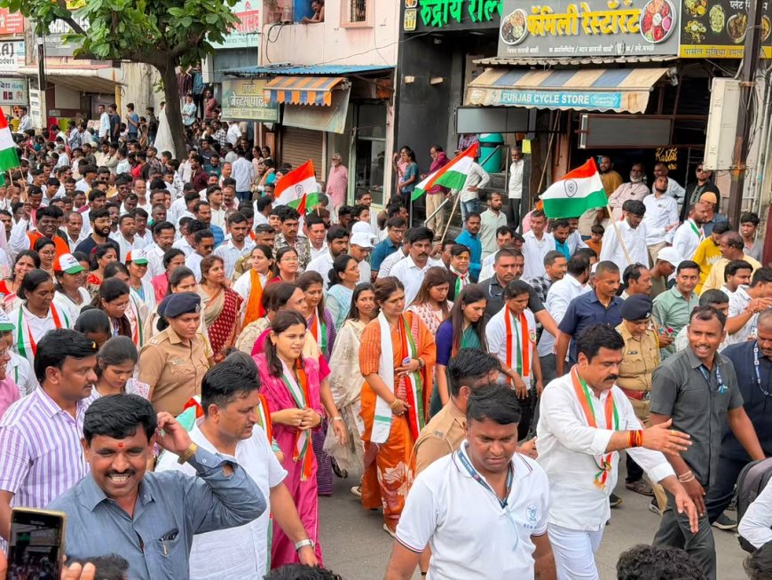 छत्रपती संभाजीनगरात भव्य तिरंगा रॅली; देशभक्तीच्या उत्साहाने शहर दुमदुमले