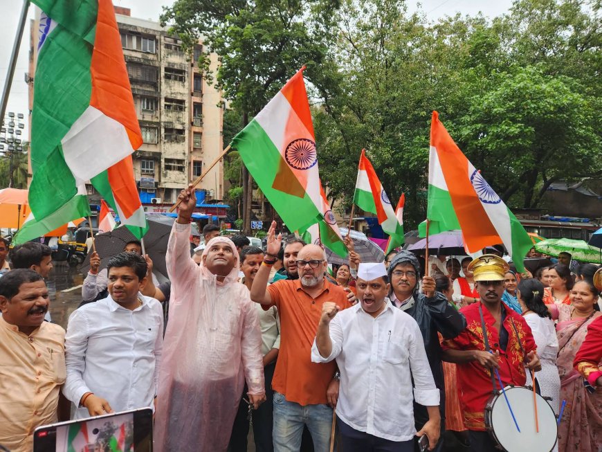 घाटकोपर पश्चिम विधानसभा मतदारसंघात ‘हर घर तिरंगा’ अभियानांतर्गत तिरंगा यात्रा उत्साहात
