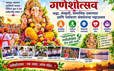 गणेशोत्सव : श्रद्धा, संस्कृती, सामाजिक एकात्मता आणि पर्यावरण संवर्धनाचा महाउत्सव