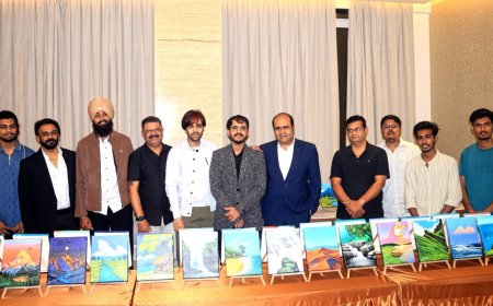युवा आर्टिस्ट डॉ. इंजि. सिद्धार्थ धारणे यांच्या ‘अर्थ’ चित्रप्रदर्शनातून पर्यावरण रक्षणाचा संदेश