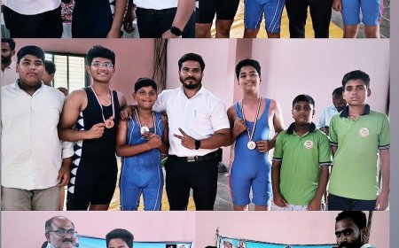 आखाड्यात एफ. एम. काशेलानी स्कूलची ताकद; जिल्हास्तरीय कुस्ती स्पर्धेत तीन रौप्यपदकांची कमाई