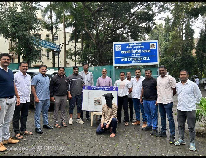 पिंपरी-चिंचवडमध्ये खंडणीविरोधी पथकाची धडक कारवाई; MCOCA प्रकरणातील पाहिजे आरोपीकडून पिस्तूल, मॅगझिन व जिवंत काडतुसे जप्त