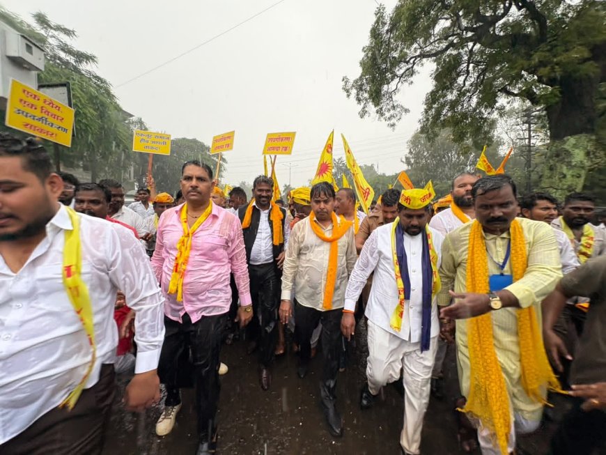 भर पावसात मातंग समाजाचा आरक्षणासाठी एल्गार; नाशिकमध्ये उपवर्गीकरणाच्या मागणीसाठी जनआक्रोश महामोर्चा