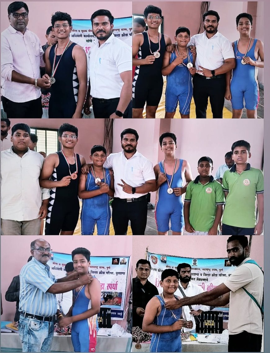 आखाड्यात एफ. एम. काशेलानी स्कूलची ताकद; जिल्हास्तरीय कुस्ती स्पर्धेत तीन रौप्यपदकांची कमाई